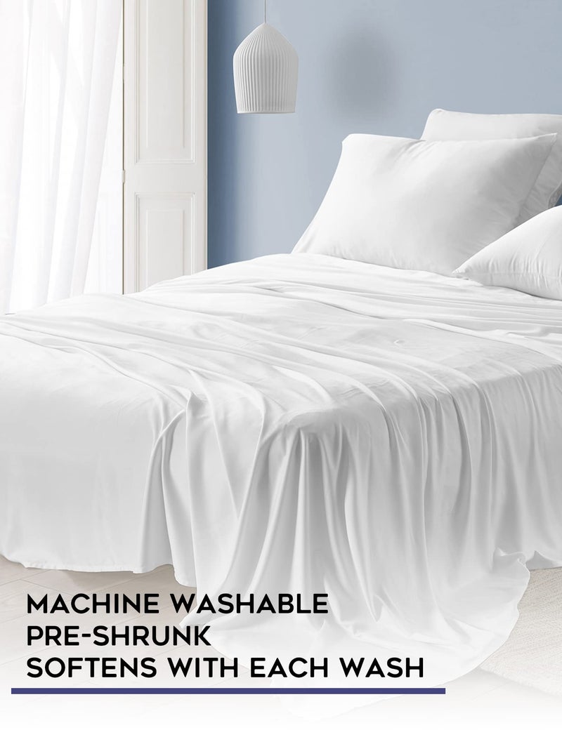 YnM Exclusive Cooling Duvet Cover for Weighted Blankets with 16 Strings (White, 48"x72") - Image 5